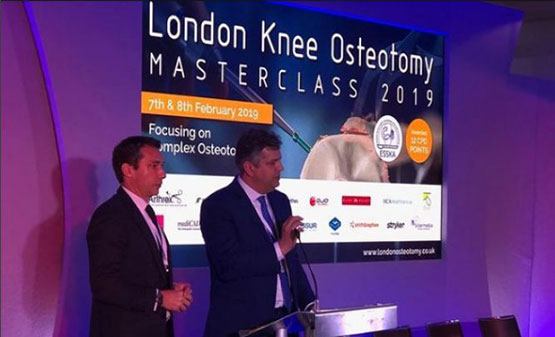 Dr. Ronald J. van Heerwaarden & Professor Sebastien Parratte Both giving a lectureinLondon Knee Osteotomyconference